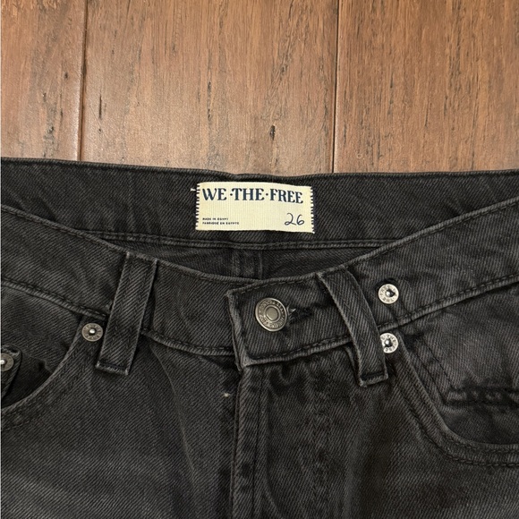 NWOT Free People Eden Slouchy High Rise Jeans, black, size 26 - Picture 6 of 9